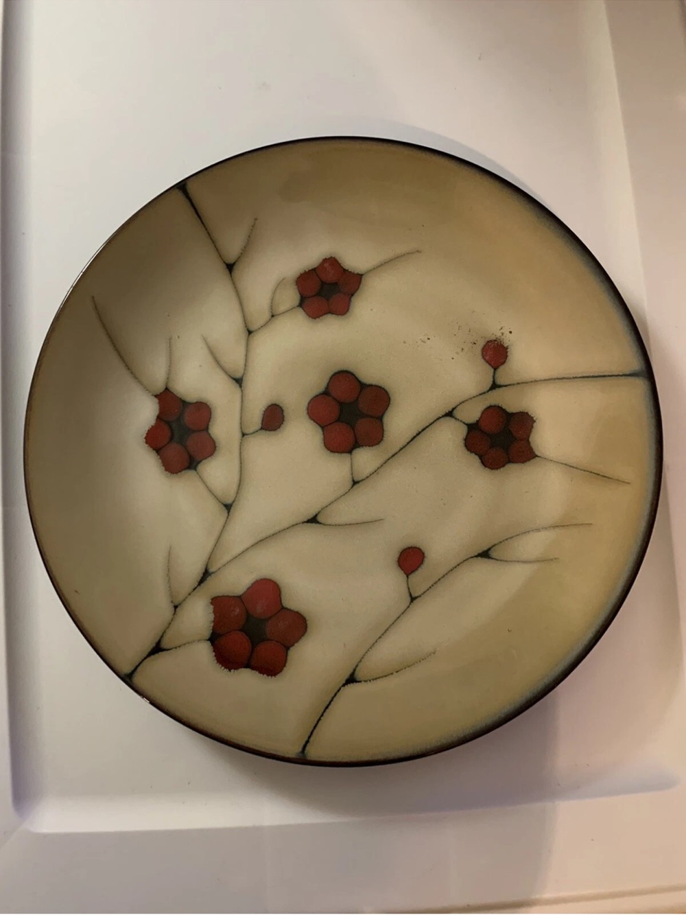 PFALTZGRAFF ASTER DINNER PLATE RED FLOWERS 11 “ Plate with Red Floral‎ Motif